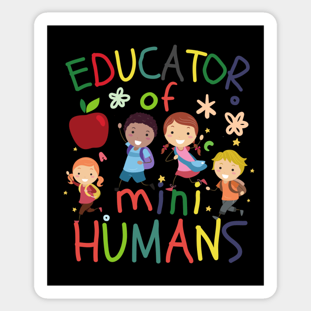 Educator of Mini Humans Colorful Sticker by DesignArchitect